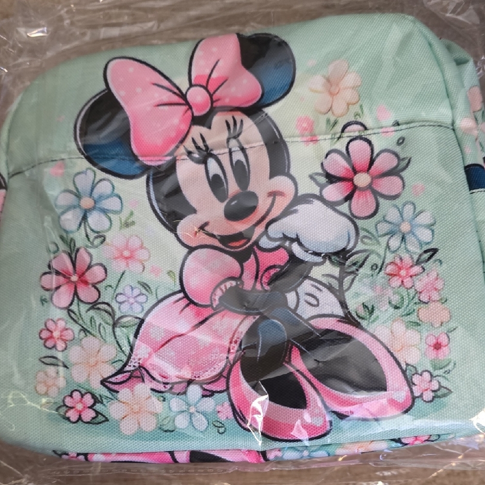 Minnie Mouse Kids Floral Lunchbox - Pink and Green